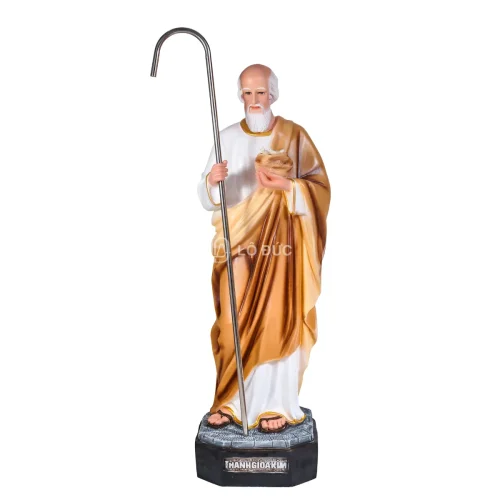 Tượng Thánh Gioakim – Tay Cầm Gậy Hành Hương, Tay Bế Chim Bồ Câu