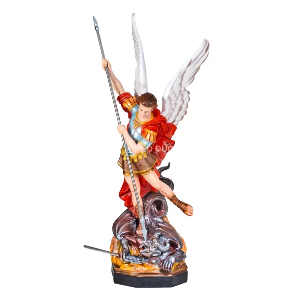Tượng Tổng Lãnh Thiên Thần Micae – Cầm Giáo Đạp Satan (3 Mẫu)