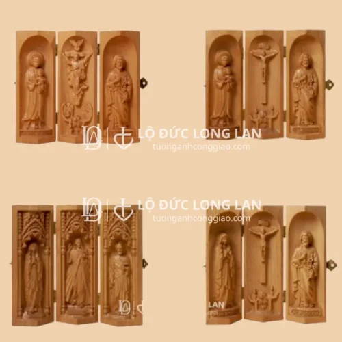 Bàn Thờ Mini Gấp Gọn Gỗ Beech 15cm - Để Bình An Của Chúa Luôn Ở Cùng Bạn