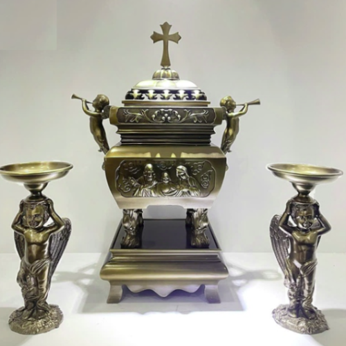 Lư Hương Đại Đồng – Chạm Khắc Thiên Thần, Thánh Giá