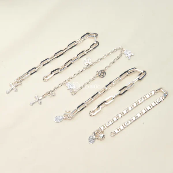 Bộ sưu tập vòng tay mân côi bạc Ý nam nữ – 4 kiểu độc đáo