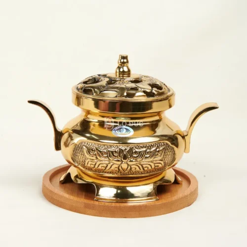 Lư Xông Trầm Xi Đồng Chạm Hoa Văn – Sang Trọng, Cao Cấp