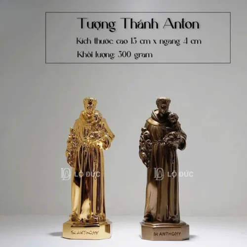 Tượng Thánh Antôn Mạ Vàng – Mạ Đồng Màu Cổ Cao Cấp