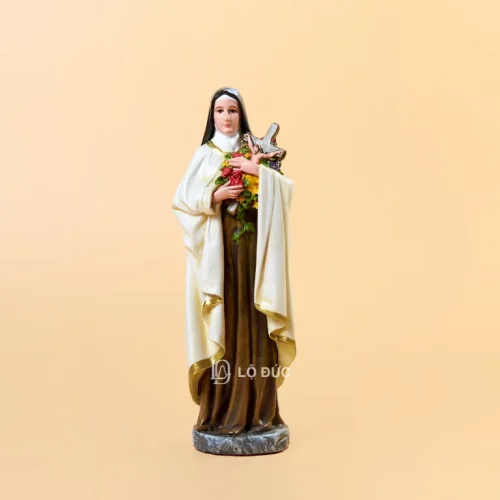 Tượng Thánh Têrêsa Hài Đồng Giêsu, Hoa Hồng Nhỏ Của Chúa – Tượng Polyresin Cao Cấp BEC