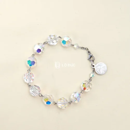 Lắc Tay Pha Lê Áo Hạt Tròn Cao Cấp – Vẻ Đẹp Lấp Lánh Cùng Charm Thiêng Liêng