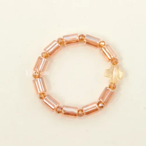 Chuỗi Mân Côi 10 Kinh Đá Topaz - Thánh Giá Pha Lê Lấp Lánh, Cầu Nguyện Bình An,Quà Tặng Công Giáo
