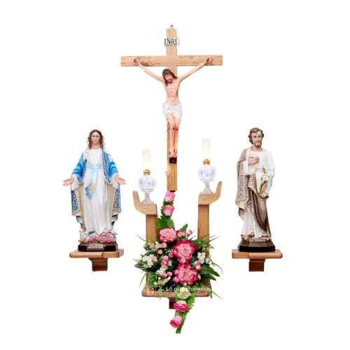 Bộ Bàn Thờ Kệ Kiểu Chữ C Bàn Tay – Tượng Composite | 30cm-70cm