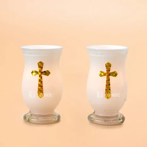 Đèn Thờ Điện Bằng Thủy Tinh - Đèn Ly Mẫu #Loe