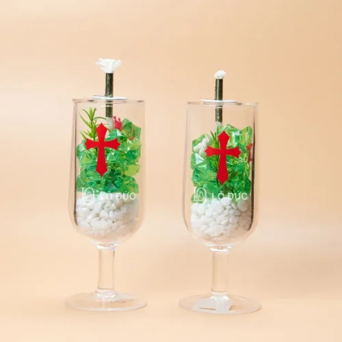 Nến Dầu Phụng Vụ Dạng Ly Thủy Tinh – Sáng Tạo Độc Đáo