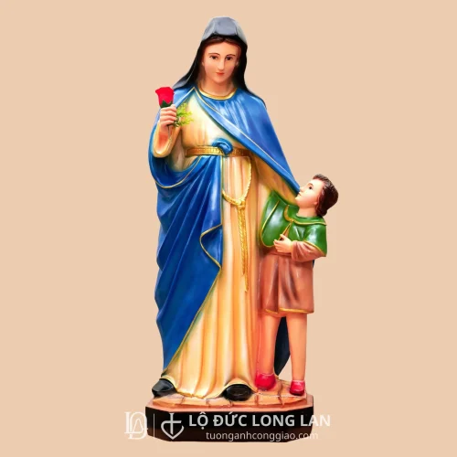 Tượng Thánh Monica cùng Thánh Augustine 120cm – Biểu Tượng Tình Mẫu Tử Và Đức Tin