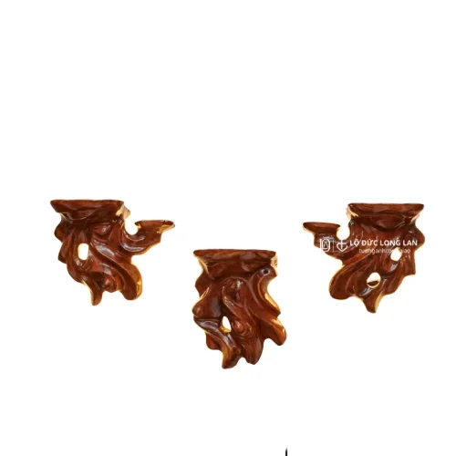 Bộ Bệ Rời Gỗ Hương - Gỗ Giá Tỵ – Bộ Ba Kệ Gốc Cây Nghệ Thuật Độc Đáo