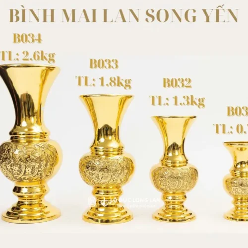 Bình Mai Lan Song Yến Bằng Đồng – Sang Trọng & Trang Nghiêm