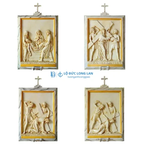 Bộ 14 Chặng Đàng Thánh Giá – Composite Giả Đá 70x110cm
