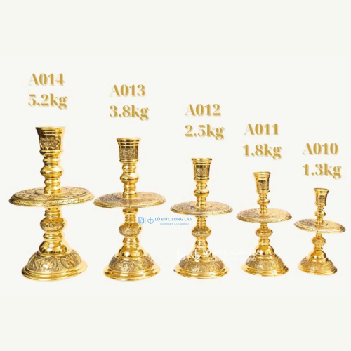 (Cặp) Chân Nến Đồng – Vẻ Đẹp Cổ Kính, Sang Trọng Cho Không Gian Thờ Phượng