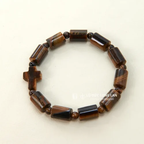 Chuỗi 10 Kinh Đá Mắt Hổ Khúc – Vững Tin & Bảo Hộ