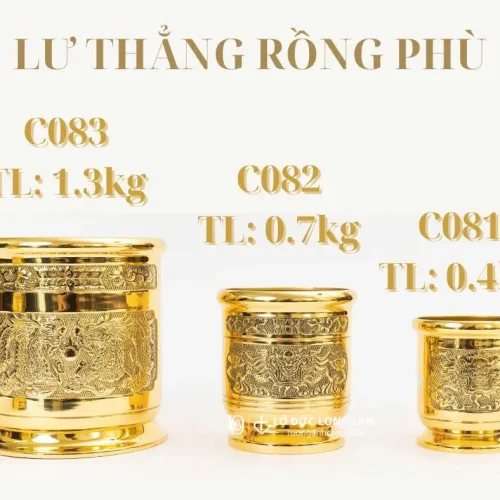Lư Thẳng Rồng Phù Bằng Đồng – Sang Trọng & Trang Nghiêm