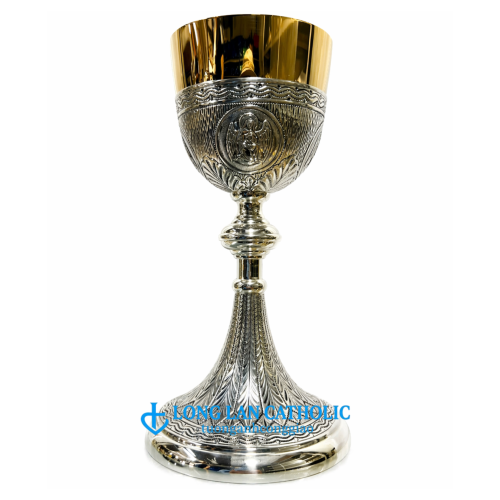 Chén Lễ Bạc Chạm Nổi Thiên Thần Cao Cấp Mạ Vàng - Mã # ML 12