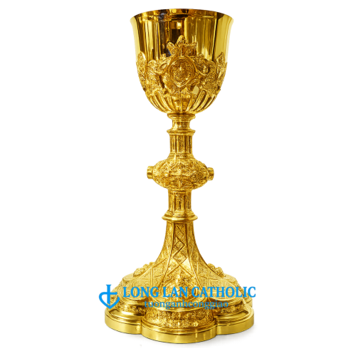 Chén Lễ Chạm Khắc Phù Điêu Cao Cấp Mạ Vàng - Mã # ML 19