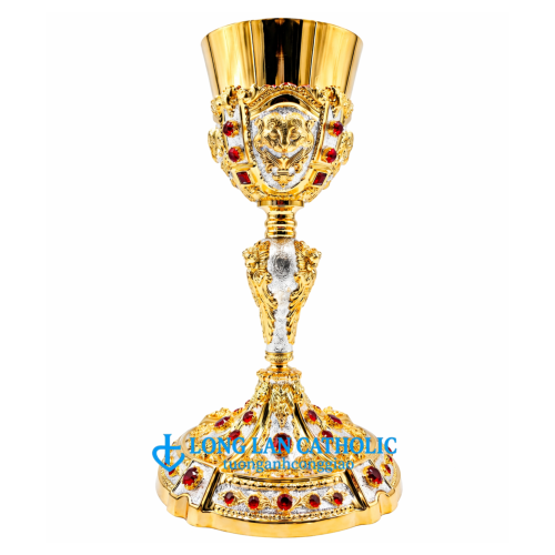 Chén Lễ Hoàng Gia Đính Đá Ruby Cao Cấp Mạ Vàng - Mã # ML 20