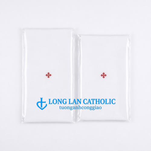 Khăn Lau Tay Thánh Lễ – Khăn Lau Chén (Purificator) Thêu Thánh Giá – Đồ Dùng Phụng Vụ Công Giáo